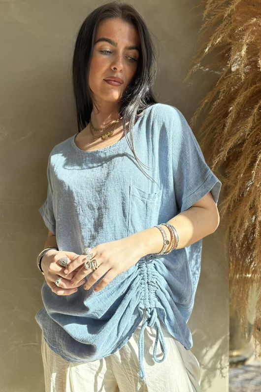 Santa Eulalia Hitch Top Washed Light Denim